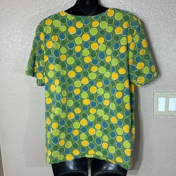Gudrun sjoden women’s xl organic cotton large polka dot colorful Lagenlook top - Picture 2 of 4